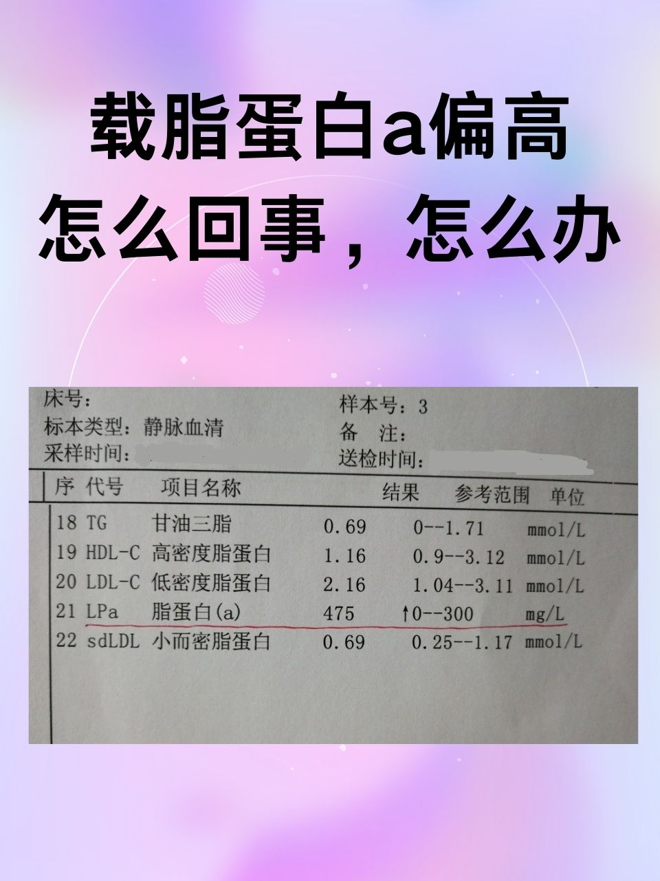 载脂蛋白a偏高怎么回事，怎么办